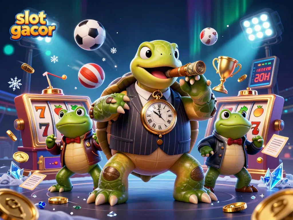 Experience the thrill of winning with slot gacor showcasing vibrant reels, jackpot counters, and lively characters