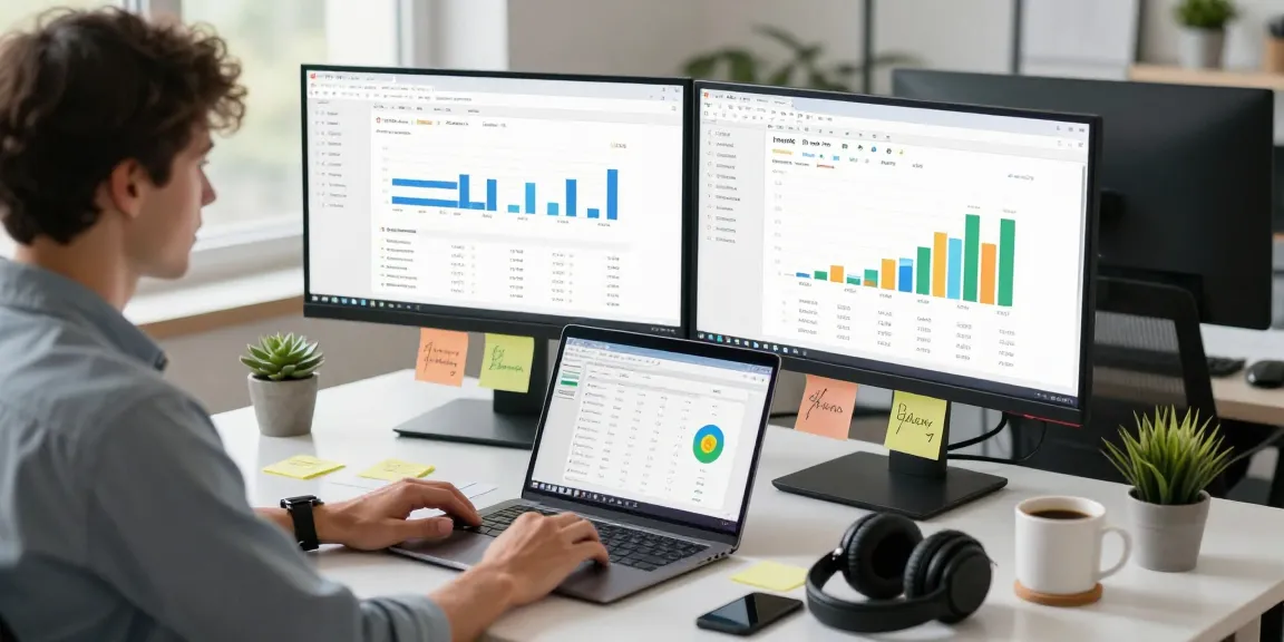 SEO analyst optimizing crypto pbn links in a modern digital workspace.