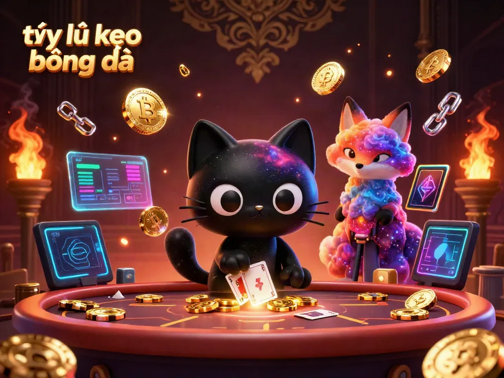 Experience thrilling betting with tỷ lệ kèo bóng đá surrounded by dynamic casino elements and vibrant characters.